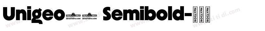 Unigeo64 Semibold字体转换